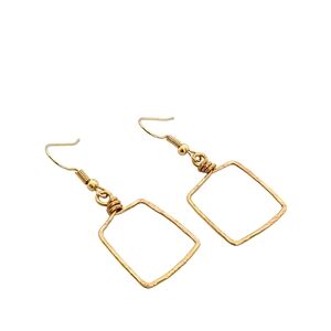 'Olivia'✨Handmade 22k Gold-plated German Wire Earrings 1.75"